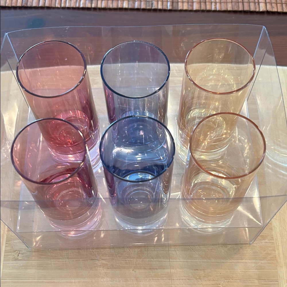 Pier 1 Vibrant Glass Shot Glass Collection-Set of 6
